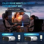iPhone-Compatible Mini Projector with Tripod, 1080P HD