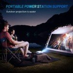 iPhone-Compatible Mini Projector with Tripod, 1080P HD