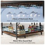 L-Shaped Home Bar Unit with Storage Shelves