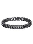 Men's Black Stainless Steel Curb Chain Bracelet