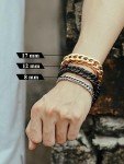 Men's Black Stainless Steel Curb Chain Bracelet