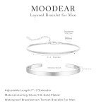 Men's 925 Silver Stackable Snake Chain Bracelets