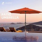 9FT Orange Patio Umbrella with Tilt and Crank