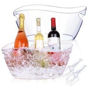 2-Pack 6.5L Acrylic Ice Buckets for Parties