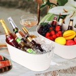 Metal Ice Buckets Set - 3 Gallon Tubs