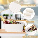 Metal Ice Buckets Set - 3 Gallon Tubs