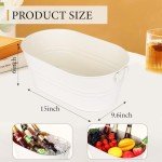 Metal Ice Buckets Set - 3 Gallon Tubs