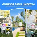 7.5FT Red Patio Umbrella with Tilt & Crank