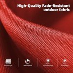 Large Double-Sided Outdoor Patio Umbrella - Orange Red