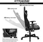 GTRACING Black Gaming Chair with Adjustable Features