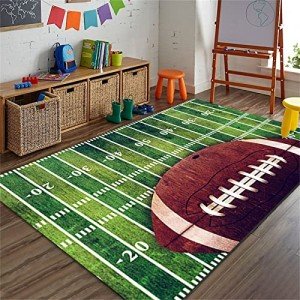 Football Field Area Rug for Mancave Decor 3x4ft
