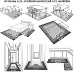 Football Field Area Rug for Mancave Decor 3x4ft