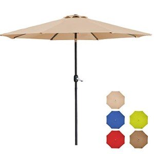 9 Ft Patio Umbrella with Tilt and Crank