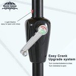 9ft Blue Patio Umbrella with 32 Solar Lights