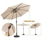 9 Ft Patio Umbrella with Tilt and Crank