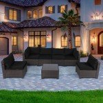 Stylish 7-Piece Rattan Patio Furniture Set
