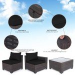 Stylish 7-Piece Rattan Patio Furniture Set