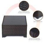 Stylish 7-Piece Rattan Patio Furniture Set