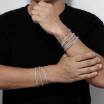 6-Piece Stainless Steel Chain Bracelets Set
