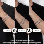 6-Piece Stainless Steel Chain Bracelets Set
