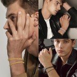 6-Piece Stainless Steel Chain Bracelets Set