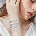 6-Piece Stainless Steel Chain Bracelets Set