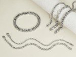 6-Piece Stainless Steel Chain Bracelets Set