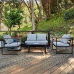 Stylish 4-Piece Mancave Patio Furniture Set