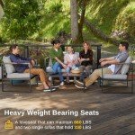 Stylish 4-Piece Mancave Patio Furniture Set