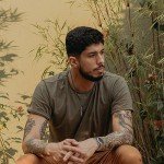 Men's Ebony Cross Pendant with 24" Chain