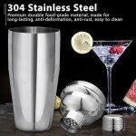 15-Piece Cocktail Shaker Set with Stand & Recipes