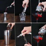 15-Piece Cocktail Shaker Set with Stand & Recipes