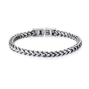 Lucky 2+7 Stainless Steel Franco Chain Bracelet