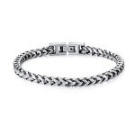 Lucky 2+7 Stainless Steel Franco Chain Bracelet