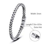 Lucky 2+7 Stainless Steel Franco Chain Bracelet