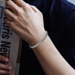 Lucky 2+7 Stainless Steel Franco Chain Bracelet