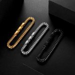 Lucky 2+7 Stainless Steel Franco Chain Bracelet