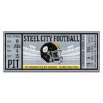 Pittsburgh Steelers Ticket Design Runner Rug 30"x72