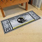 Pittsburgh Steelers Ticket Design Runner Rug 30"x72