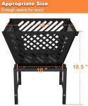 17 Inch Portable Outdoor Fire Pit for Camping