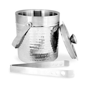 Hammered Stainless Steel Double Walled Ice Bucket