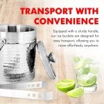 Hammered Stainless Steel Double Walled Ice Bucket