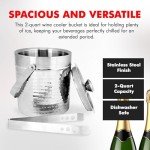 Hammered Stainless Steel Double Walled Ice Bucket