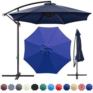 10ft Blue Patio Umbrella with UV Protection
