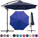 10ft Blue Patio Umbrella with UV Protection