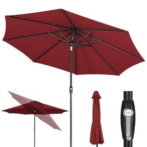 Gigantic 10ft Outdoor Umbrella with Auto Tilt