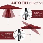 Gigantic 10ft Outdoor Umbrella with Auto Tilt