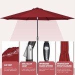 Gigantic 10ft Outdoor Umbrella with Auto Tilt