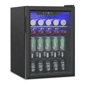 Compact Beverage Fridge for Mancave - 95 Cans