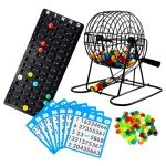 Deluxe Bingo Game Set with 75 Balls & Cage